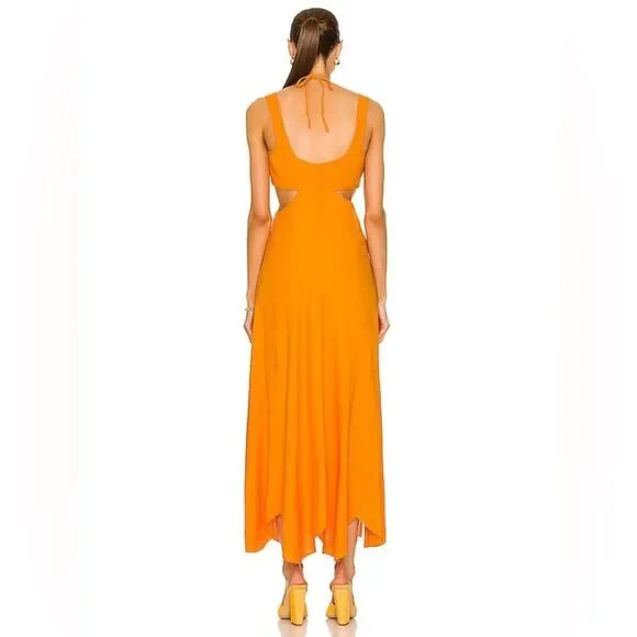 Cult Gaia Eileen Waist Cutout Dress, Revolve Apricot, NWT, Size L - Picture 5 of 11